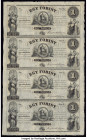 Hungary Finance Ministry, Philidelphia 1; 2 Forint ND (1852) Pick S141r Two Uncut Sheets of 4 Remainders Crisp Uncirculated. 

HID09801242017

© 2020 ...