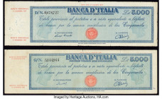 Italy Banco d'Italia 5000; 10,000 Lire (1947-50) Pick 86a; 87a Four Examples Fine-Extremely Fine. 

HID09801242017

© 2020 Heritage Auctions | All Rig...