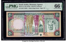 Saudi Arabia Saudi Arabian Monetary Agency 50 Riyals ND (1976) / AH1379 Pick 19 PMG Gem Uncirculated 66 EPQ. 

HID09801242017

© 2020 Heritage Auction...