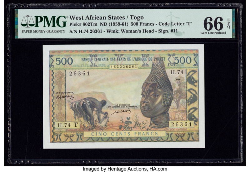 West African States Banque Centrale des Etats de L'Afrique de L'Ouest - Togo 500...