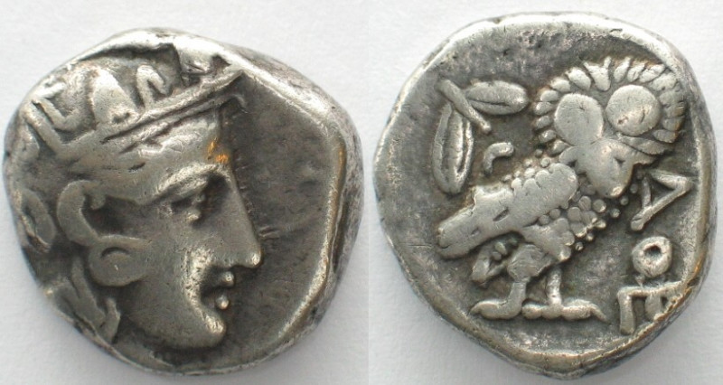 ATTICA. Athens, AR Tetradrachm 353-294 BC, Athena head / owl, VF
HGC 4, 1599.