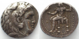 MACEDON. Alexander III, AR Tetradrachm, posthumous, 311-305 BC, under Seleukos I, Babylon mint, VF-XF.