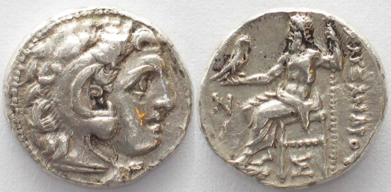 MACEDON. Antigonos I Monophtalmos, AR Drachm, 310-301 BC, Colophon mint, UNC-!
...