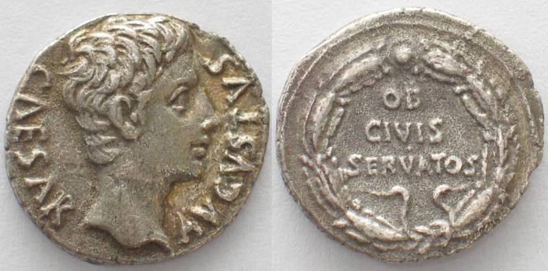 AUGUSTUS. AR Denarius, 19 BC, Mint: Colonia Patricia, Spain. AU!
BMC 378, Coh. ...
