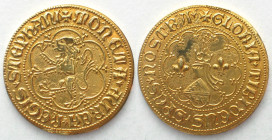 BOSNIA. Zlatnik of 4 Ducats, ND (1377), King Stephen Tvrtko I of Bosnia and Serbia, gold, early restrike (about 1935), RRR!