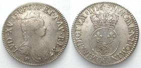 FRANCE. Ecu 1716 S, Reims, Louis XV, silver,