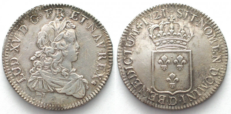 FRANCE. Ecu 1721 D, Louis XV, silver, NGC AU Details
Gadoury 319, KM # 459.6