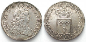 FRANCE. Ecu 1721 D, Louis XV, silver, NGC AU Details