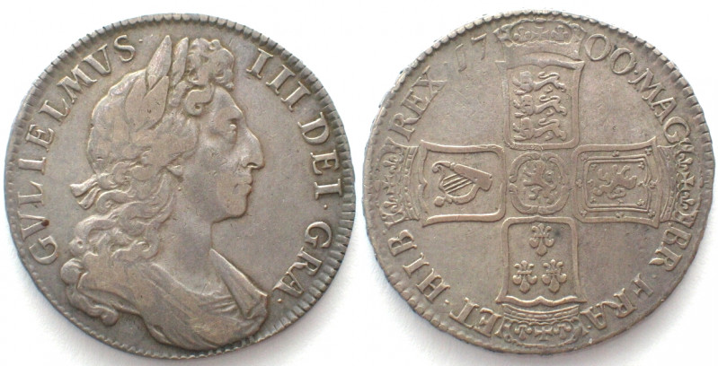 GREAT BRITAIN. 1/2 Crown 1698 DECIMO TERTIO, William III, silver
KM 492.2, Seab...
