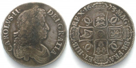 GREAT BRITAIN. Crown 1673, Charles II, silver, VF