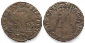 MONACO. 3 Deniers 1735, Honore III, copper, VF