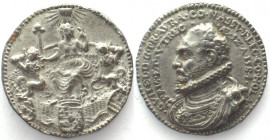 NETHERLANDS. Zwolle, Medal 1584, Death of Willem of Ornage, by Coenrad Bloc, cast tin, 35mm