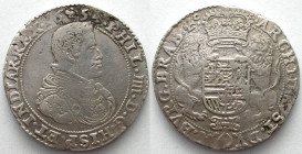 SPANISH NETHERLANDS. Brabant, Ducaton 1654, Brussels mint, Philip IV of Spain, silver, XF-!