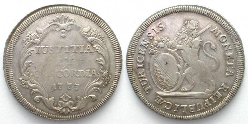SWISS CANTONS. Zürich. Thaler 1773, silver, XF-!
HMZ 2-1164eee. Small date vari...