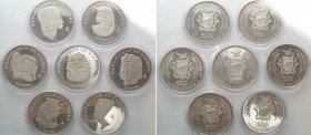 GUINEA. Set 500 Francs 1970, Egyptian Pharaohs, silver, Proof (7)