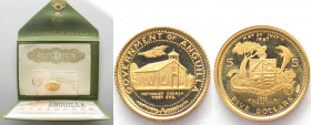 ANGUILLA. 5 Dollars 1969, Methodist Church of West End, gold, Proof