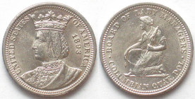 USA, 1/4 Dollar 1893, Isabella Quarter, silver, UNC-
