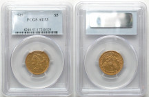 USA. 5 Dollars 1849, Coronet Head Half Eagle, gold, PCGS AU53