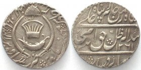 INDIA. Awadh, Rupee AH 1261-3 (1847), Muhammadabad mint, Amjad Ali Shah, silver, XF.
