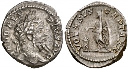 (207 d.C.). Septimio Severo. Denario. (Spink 6393) (S. 791) (RIC. 308). 3,39 g. MBC+.