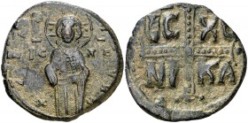 Anónima (atribuida a Miguel IV). Constantinopla. Follis. (Ratto 1998) (S. 1825). 11,14 g. MBC+.