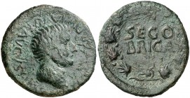 Tiberio. Segobriga (Saelices). As. (FAB. 2186) (ACIP. 3244). 10,13 g. MBC.