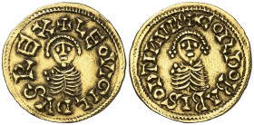 Leovigildo. Córdoba. Triente. (CNV. 15) (R.Pliego 839). 1,47 g. Falsificación del siglo XIX. MBC+.