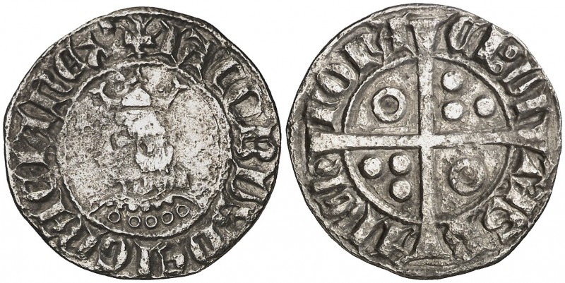 Jaume II (1291-1327). Barcelona. Croat. (Cru.V.S. 337) (Cru.C.G. 2154). 2,46 g. ...
