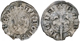 Alfons IV (1416-1458). València. Diner. (Cru.V.S. 866) (Cru.C.G. 2913). 0,90 g. Cospel faltado. Escasa. BC+.