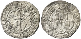 Enrique IV (1454-1474). Cuenca. Medio real. (AB. 697). 1,62 g. Gráfila hexalobular en anverso y reverso. Rara. MBC.