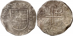 s/d. Felipe II. Sevilla. . 8 reales. (Cal. 235). 24,68 g. Oxidaciones. (MBC-).