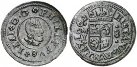 1662. Felipe IV. M (Madrid). Y. 8 maravedís. (Cal. 1427). 2,06 g. MBC/MBC+.