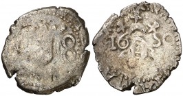 1650. Felipe IV. Valencia. 1 divuitè. (Cal. 1116). 2,07 g. MBC-.