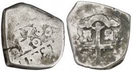 1730. Felipe V. México. R. 1 real. (Cal. 1585). 2,77 g. Fecha perfecta. Escasa. BC.