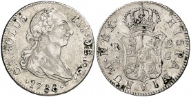 1788. Carlos III. Sevilla. C. 2 reales. (Cal. 1230). 5,92 g. MBC-/BC+.