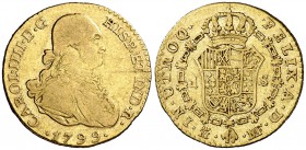 1799. Carlos IV. Madrid. MF. 1 escudo. (Cal. 498). 3,39 g. BC/BC+.