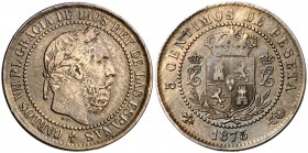 1875. Carlos VII, Pretendiente. Oñate. 5 céntimos. (Cal. 10). 4,87 g. MBC+.