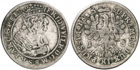 1685. Alemania. Brandenburgo. Federico Guillermo. HS. 18 groschen o 1/5 de taler. (Kr. 468). 5,99 g. AG. MBC-.