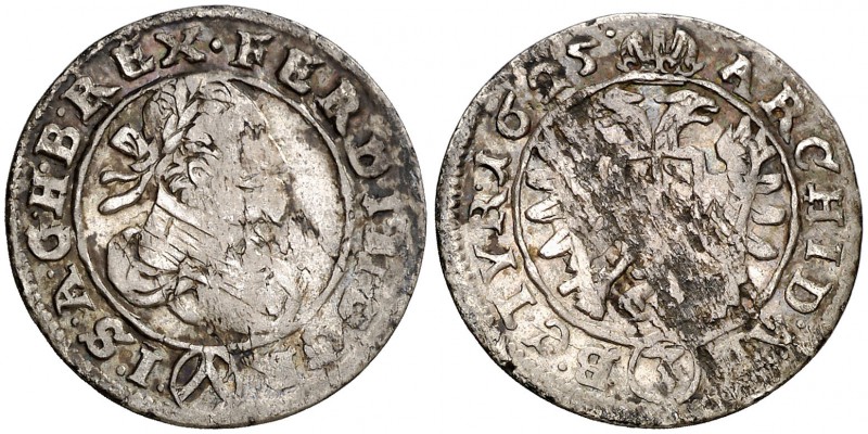 1625. Austria. Fernando II. Saint Polten. 3 kreuzer. (Kr. 498). 1,58 g. AG. Hoji...