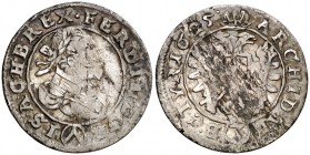 1625. Austria. Fernando II. Saint Polten. 3 kreuzer. (Kr. 498). 1,58 g. AG. Hojitas. Escasa. (MBC-).