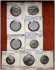 Lote de 1 dupondio, 14 ases, 4 semis y 1 cuadrante hispano-romanos de cecas distintas. Total 20 monedas. RC/MBC-.