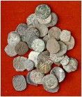 Lote de 41 dineros valencianos de la época de los Austrias. Imprescindible examinar. BC-/BC.