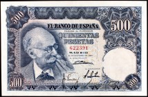 1951. 500 pesetas. (Ed. D61). 15 de noviembre, Benlliure. Sin serie. EBC-.