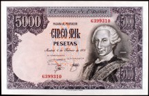 1976. 5000 pesetas. (Ed. E1). 6 de febrero, Carlos III. Sin serie. Escaso. S/C-.