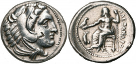 ROYAUME DE MACEDOINE, Alexandre III le Grand (336-323), AR tétradrachme, 336-323 av. J.-C., Macédoine. D/ T. d''Héraclès à d., coiffé de la dépouille ...