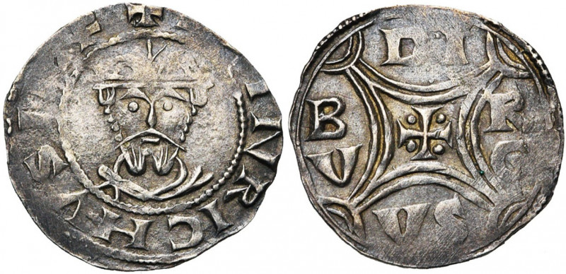 ALLEMAGNE, DUISBURG, Henri III, empereur (1046-1056), AR denier. D/ + HENRICHVS ...
