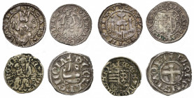 lot de 4 p.: Allemagne, Aix-la-Chapelle, Frédéric Ier Barberousse (1152-1190), denier (Men. 23); Trèves, Carl Caspar von der Leyen, Petermännchen, 166...
