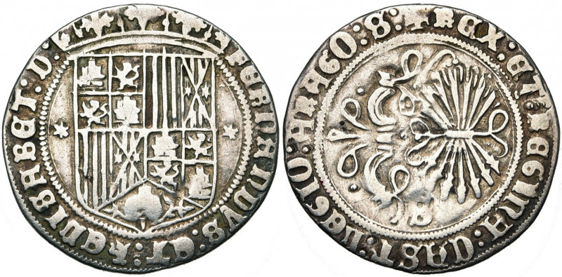 ESPAGNE, Royaume, Ferdinand et Isabelle (1474-1504), AR real, s.d., Séville. D/ ...