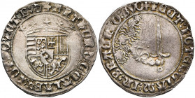FRANCE, LORRAINE, Duché, Antoine (1508-1544), AR double gros (plaque), s.d., Nancy. D/ Ecu couronné. R/ Bras armé sortant d''une nuée. Flon 597, 81; S...