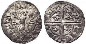 BRABANT, Duché, Jean Ier (1268-1294), AR esterlin, à partir de 1272. D/ + D-VX BRA-BANTI-E Ecu au lion à g. R/ I·D-EI G-RAT-IA Croix double bouletée...
